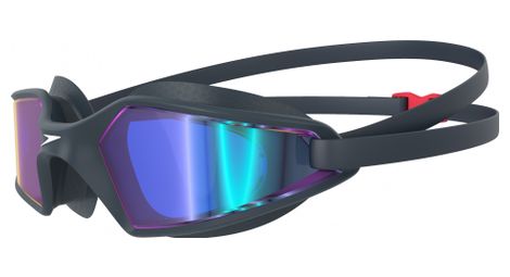 speedo hydropulse mirror swimming goggles black blue