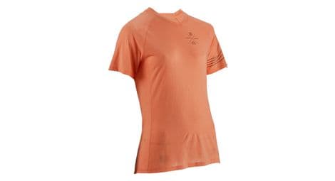 Maillot manches courtes femme leatt mtb allmtn 2.0 peach orange