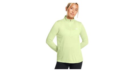 Camiseta 1/2 cremallera under armour tech verde mujer