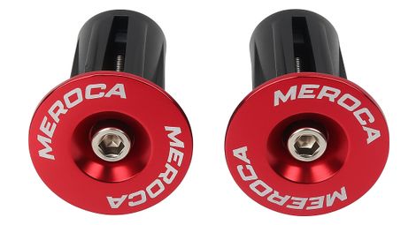 Bouchons de cintre vélo – 22 à 24 mm – vis m4 – rouge