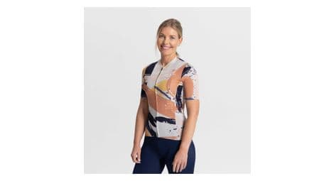 Maillot manches courtes velo rogelli flair - femme