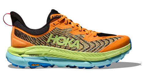 Hoka one one mafate speed 4 arancione verde blu scarpe da trail da uomo 48