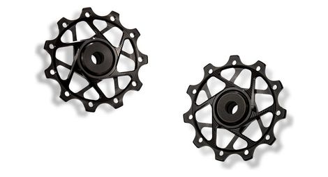 Paire de galets de dérailleur garbaruk pour shimano 11/12v noir