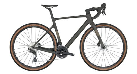 Scott addict gravel 40 bicicleta gravel shimano grx 12s 700 mm negro caqui