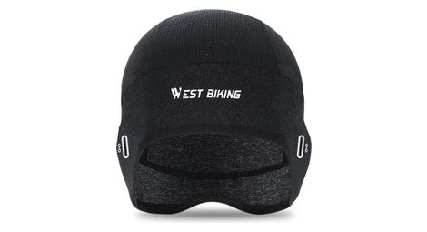 Bonnet d'Eté Refroidissant en Soie Glacée Noir/Gris