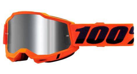 Accuri 2 orange 100% goggle - silver mirror lens
