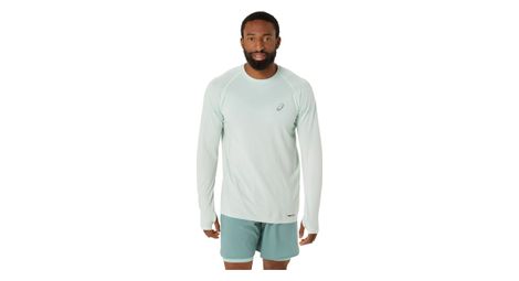 Maillot manches longues asics seamless blanc/vert homme