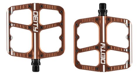 Paire de pédales plates deity flat trak bronze