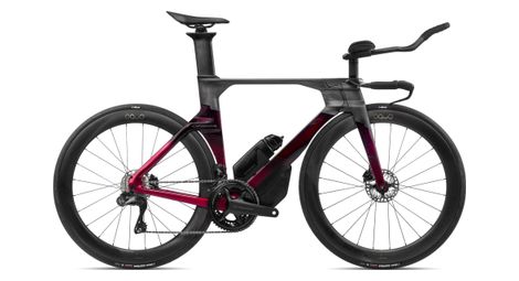 Bicicleta de triatlón orbea ordu m20iltd shimano ultegra di2 12s 700 mm carbono gris crudo rojo vino 2024