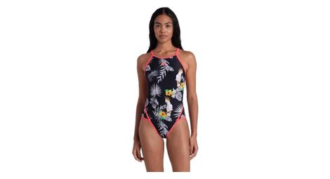 Arena damen badeanzug tropical summer schwarz / orange