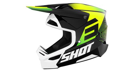Casque intégral shot furious apex jaune fluo adulte