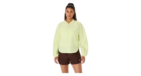 Veste coupe-vent asics nagino run jaune femme