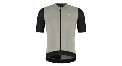 Maillot manches courtes vélo rogelli distance ii taupe/noir homme