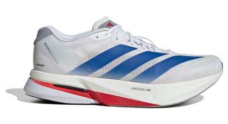 adidas adizero boston 13 men s running shoes in white blue red