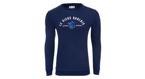 Sweatshirt lebram sport d epoque le vieux gaulois hexagone bleu fonce