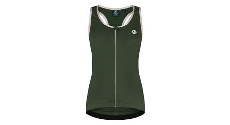 Débardeur vélo rogelli abbey vert/sable femme