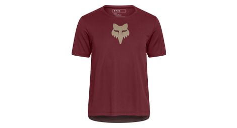 fox ranger head bordeaux child short sleeve jersey