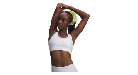 Sujetador deportivo Under Armour HeatGear de sujeción moderada, blanco, para mujer