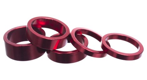 Parts 8.3 kit of aluminium spacers (x5) red