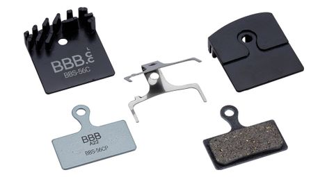 Paire de plaquettes bbb discstop coolfin organiques pour shimano deore slx xt xtr