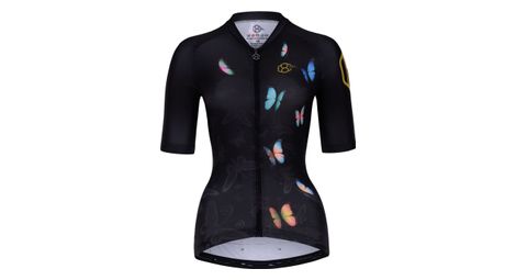 Maillot de cyclisme, manches courtes pour femmes noir 8andcounting