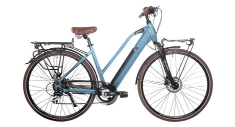 bicyklet camille electric city bike with shimano acera altus 8 speed 504 wh 700 mm blue size 48 164 172 cm refurbished product
