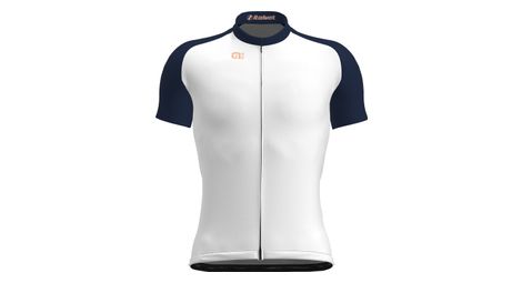 Maillot de manga corta alé asphalt blanco/azul