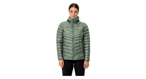 Chaqueta con capucha vaude batura verde para mujer