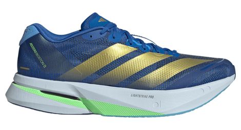 adidas adizero boston 13 running shoes blue gold men s
