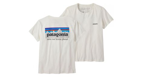 T shirt patagonia p 6 mission organic blanc femme