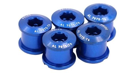 Pride bolzen/muttern kettenblatt vortex aluminium blau