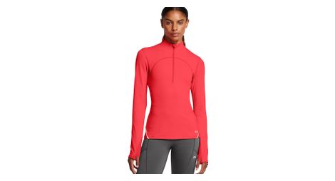 Camiseta térmica under armour  vanish 1/2 cremallera rojo mujer