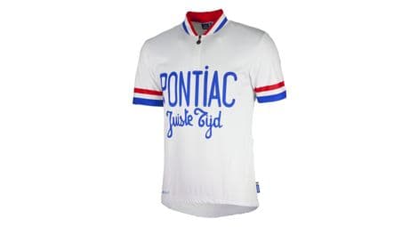 Maillot manches courtes velo rogelli pontiac - homme - blanc