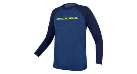 T-shirt manches longues enfant endura one clan raglan bleu