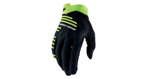 100% r-core guantes largos negro / lima