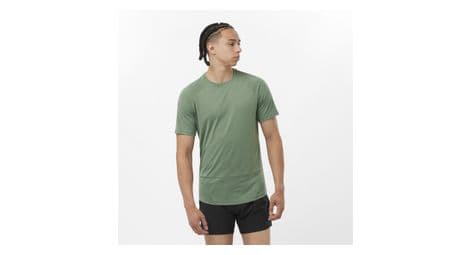 Camiseta de manga corta salomon cross run verde hombre