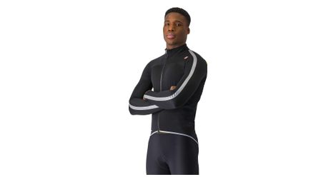Chaqueta impermeable castelli ultra rain cape negra/plata