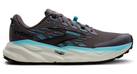 brooks cascadia 19 trail running shoes gray blue women s