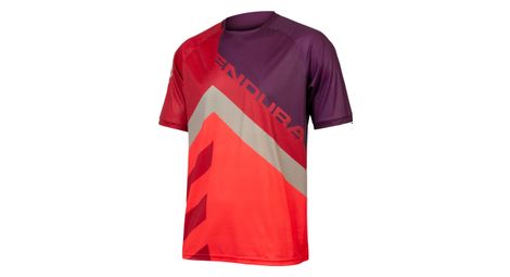 T shirt imprime endura singletrack ltd grenade rouge violet
