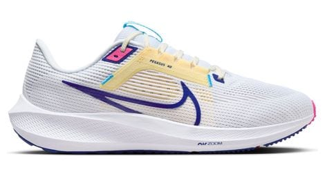 Nike air zoom pegasus 40 white blue pink running shoes 43
