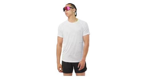 Camiseta de manga corta salomon cross run blanca hombre