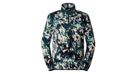 The north face uomo 100 glacier 1/4 zip printed polare nero