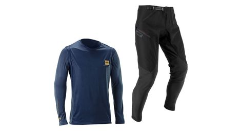 Kit Maillot Manches Longues et Pantalon Leatt Gravity 1.0 Bleu