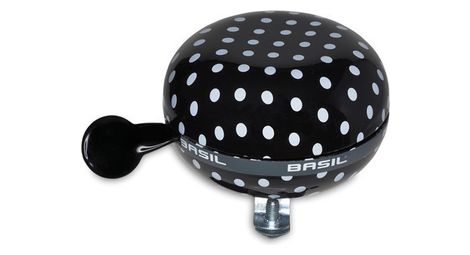Basil sonnette polka dot pois noirs/blancs 80mm