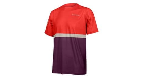 Endura singletrack core ii technisches t-shirt aubergine lila / rot