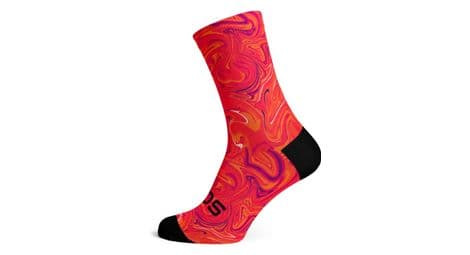 Paire de chaussettes - marble orange socks