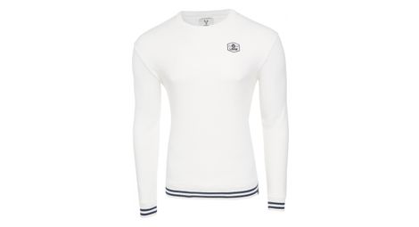 Sweatshirt lebram ecusson marshmallow blanc