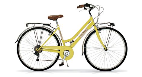 Vélo de ville via veneto 605l, cadre en acier 46cm, roues 700x35c, 6 vitesses.