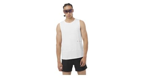 Débardeur salomon cross run blanc homme