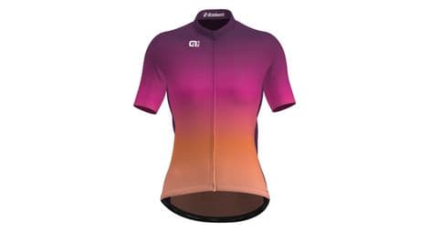 Maglia a maniche corte da donna alé asphalt violet/orange